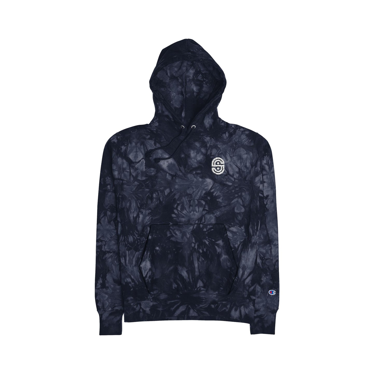 Embroidered Tie-Dye Hoodie