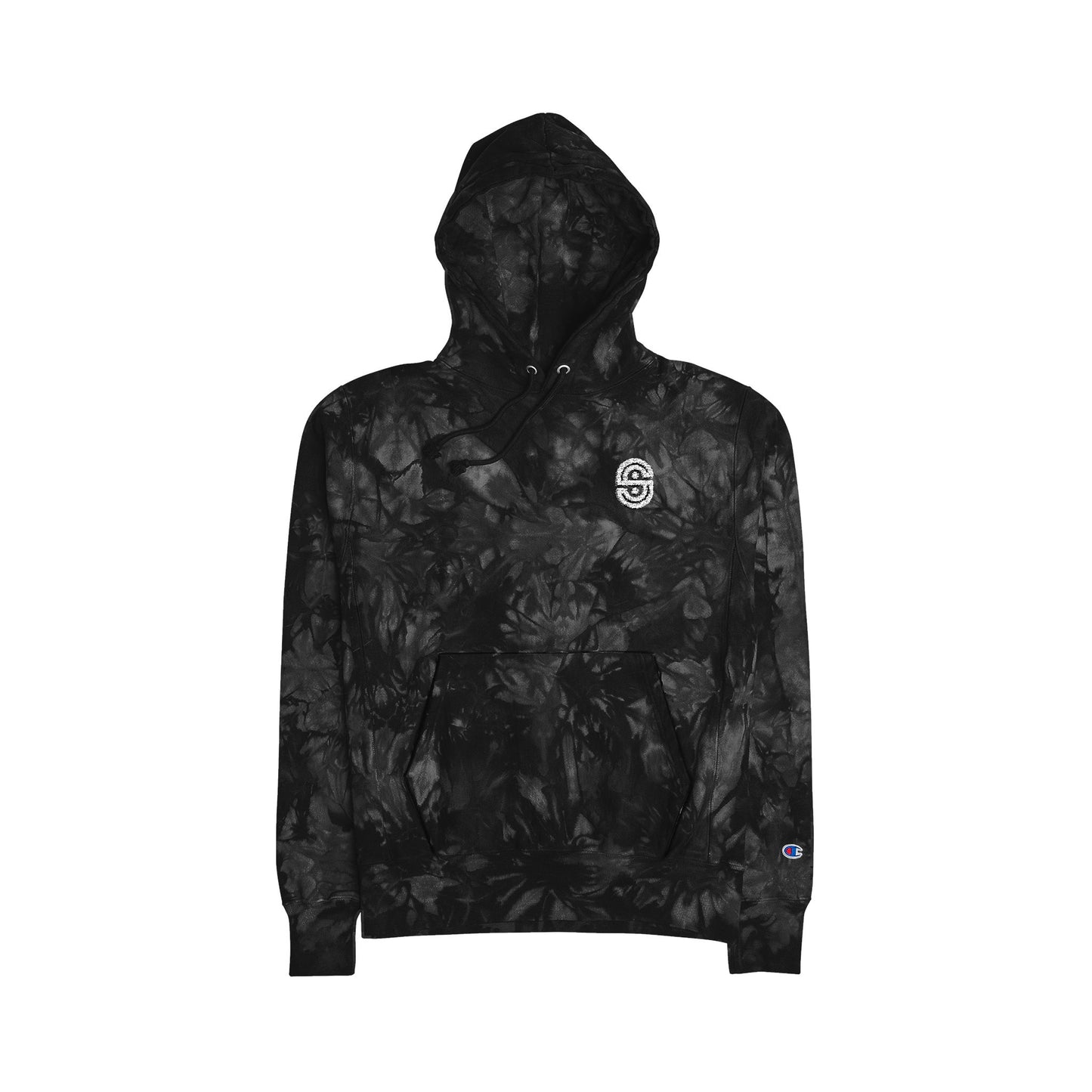 Embroidered Tie-Dye Hoodie